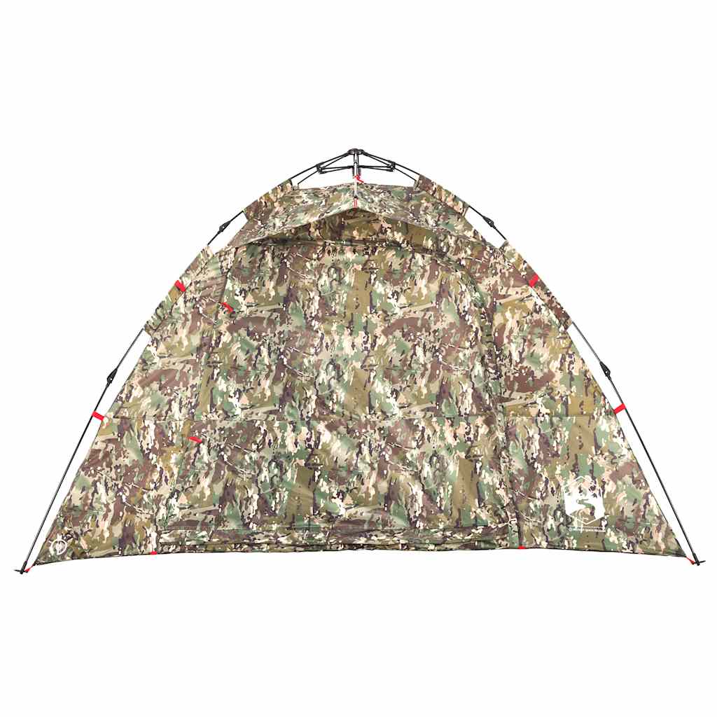 Tent 4-persoons snelontgrendeling camouflage