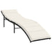 Ligbedden 2 st met kussens poly rattan zwart