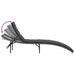 Ligbedden 2 st met kussens poly rattan grijs