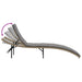 Ligstoelen 2 st met kussens poly rattan beige