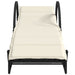 Ligbedden 2 st met kussens poly rattan zwart