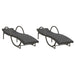 Ligbedden 2 st met kussens poly rattan grijs