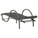 Ligbedden 2 st met kussens poly rattan grijs