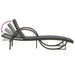 Ligbedden 2 st met kussens poly rattan grijs