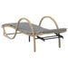 Ligstoelen 2 st met kussens poly rattan beige