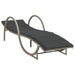 Ligbedden 2 st met kussens poly rattan lichtgrijs