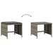 Tuinkrukken 4 st met kussens 40x40x35 cm poly rattan grijs