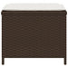 Tuinkrukken 4 st met kussens 40x40x35 cm poly rattan bruin