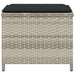 Tuinkrukken 4 st met kussens 40x40x35 cm poly rattan lichtgrijs
