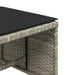Tuinkrukken 4 st met kussens 40x40x35 cm poly rattan lichtgrijs