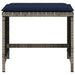 Tuinkrukken 4 st met kussens 40x40x35 cm poly rattan grijs