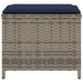 Tuinkrukken 4 st met kussens 40x40x35 cm poly rattan grijs