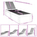 Ligbed in 4 standen verstelbaar 155,5x57x28 cm polypropeen
