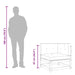 Driezitsbank 210 cm stof donkergrijs