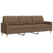 Driezitsbank 210 cm stof bruin
