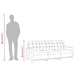 Driezitsbank 210 cm stof taupe