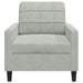 Fauteuil 60 cm fluweel lichtgrijs