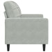 Fauteuil 60 cm fluweel lichtgrijs