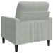 Fauteuil 60 cm fluweel lichtgrijs