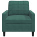 Fauteuil 60 cm fluweel donkergroen