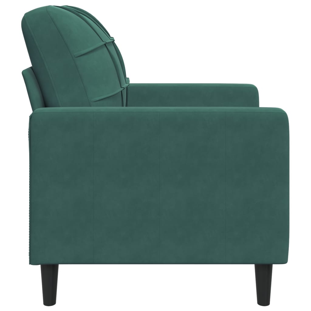 Fauteuil 60 cm fluweel donkergroen
