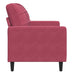 Fauteuil 60 cm fluweel wijnrood
