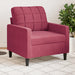 Fauteuil 60 cm fluweel wijnrood