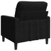 Fauteuil 60 cm fluweel zwart