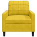 Fauteuil 60 cm fluweel geel