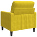 Fauteuil 60 cm fluweel geel
