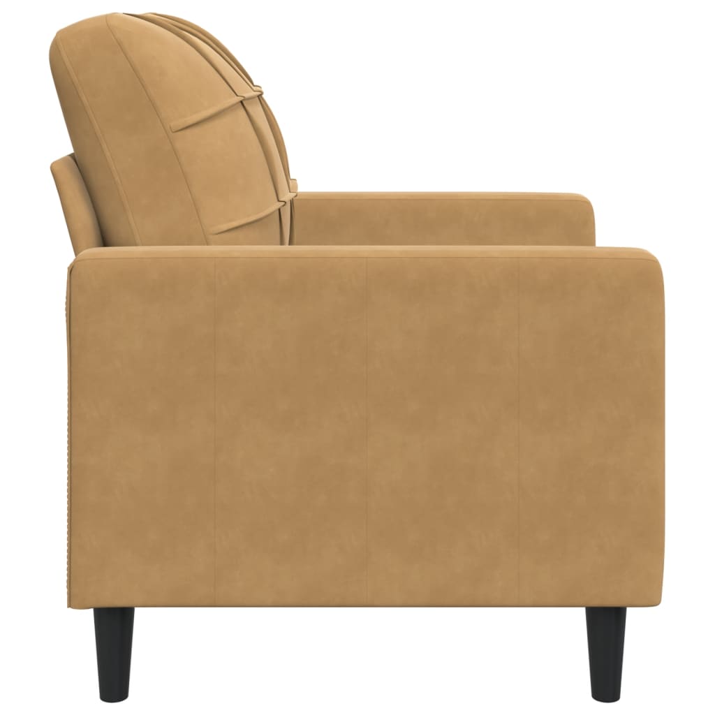 Fauteuil 60 cm fluweel bruin