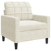Fauteuil 60 cm fluweel crèmekleurig