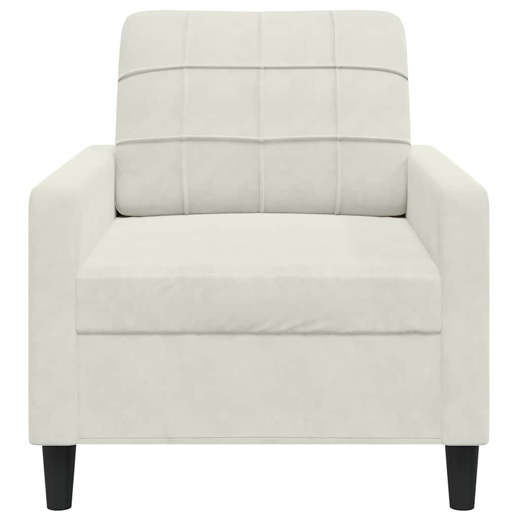 Fauteuil 60 cm fluweel crèmekleurig