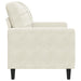 Fauteuil 60 cm fluweel crèmekleurig