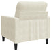 Fauteuil 60 cm fluweel crèmekleurig