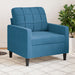 Fauteuil 60 cm fluweel blauw