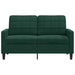 Tweezitsbank 120 cm fluweel donkergroen