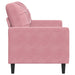 Tweezitsbank 120 cm fluweel roze
