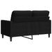 Tweezitsbank 120 cm fluweel zwart