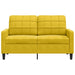 Tweezitsbank 120 cm fluweel geel