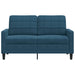 Tweezitsbank 120 cm fluweel blauw
