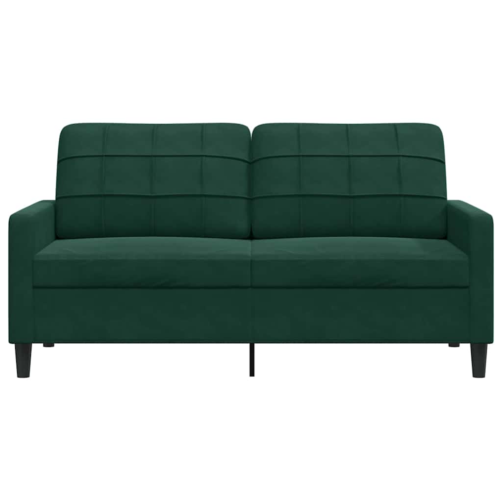 Tweezitsbank 140 cm fluweel donkergroen