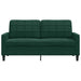 Tweezitsbank 140 cm fluweel donkergroen