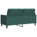 Tweezitsbank 140 cm fluweel donkergroen