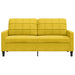 Tweezitsbank 140 cm fluweel geel