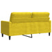 Tweezitsbank 140 cm fluweel geel
