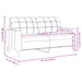 Tweezitsbank 140 cm fluweel geel