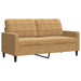 Tweezitsbank 140 cm stof bruin