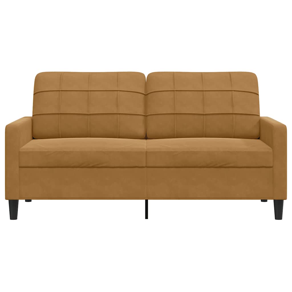 Tweezitsbank 140 cm stof bruin