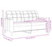 Tweezitsbank 140 cm fluweel crèmekleurig